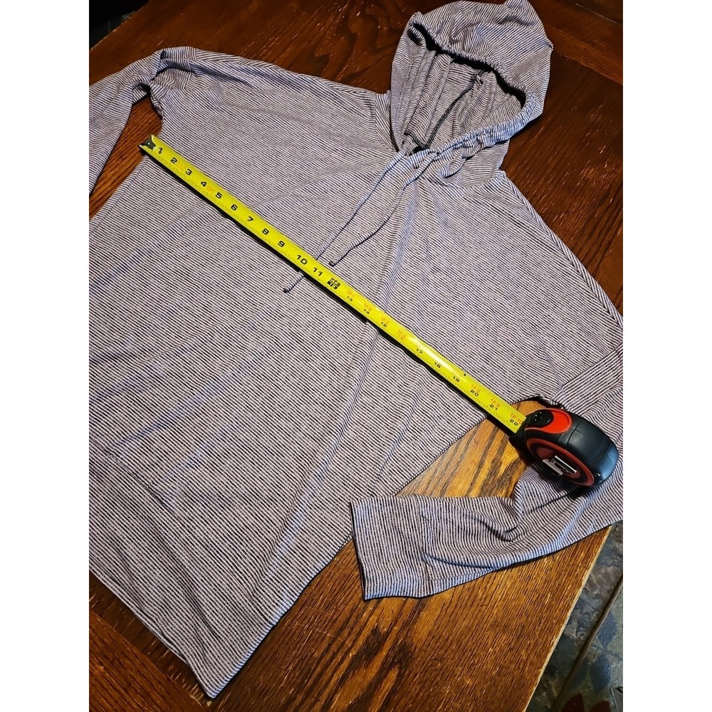 Skechers Go Walk Long Sleeve Hooded Pullover Women S Black/purple Striped(A877) - Picture 6 of 8